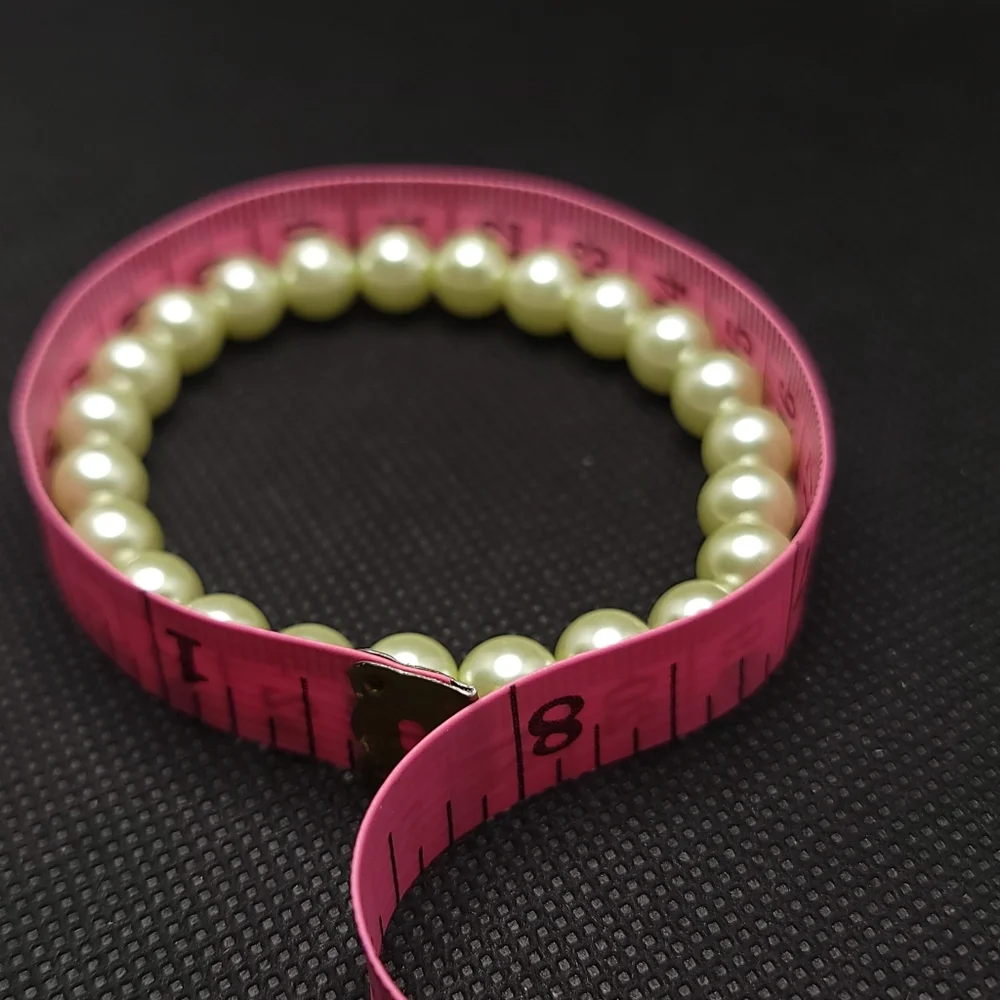 Faux Pearl Bracelets Cream and Green Pearlescent Beads Stretch